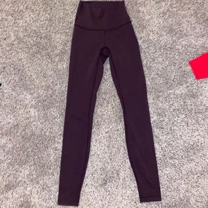 Lululemon Wunder Under Maroon leggings